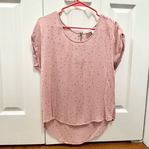 Pink Rose Women Shirt Large